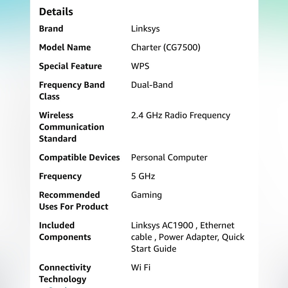 ❣️2/$45❣️Linksys High Speed AC 1900 Cable Modem Router - Picture 9 of 9